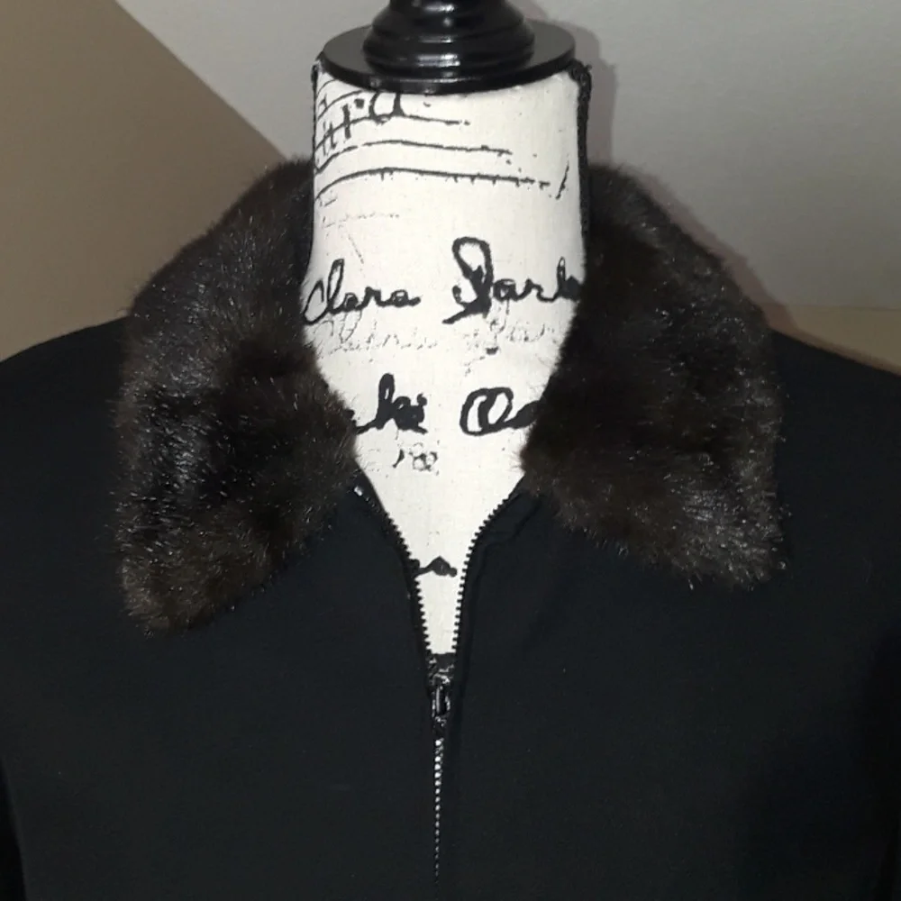 Jones New York Faux Fur Wool Blazer